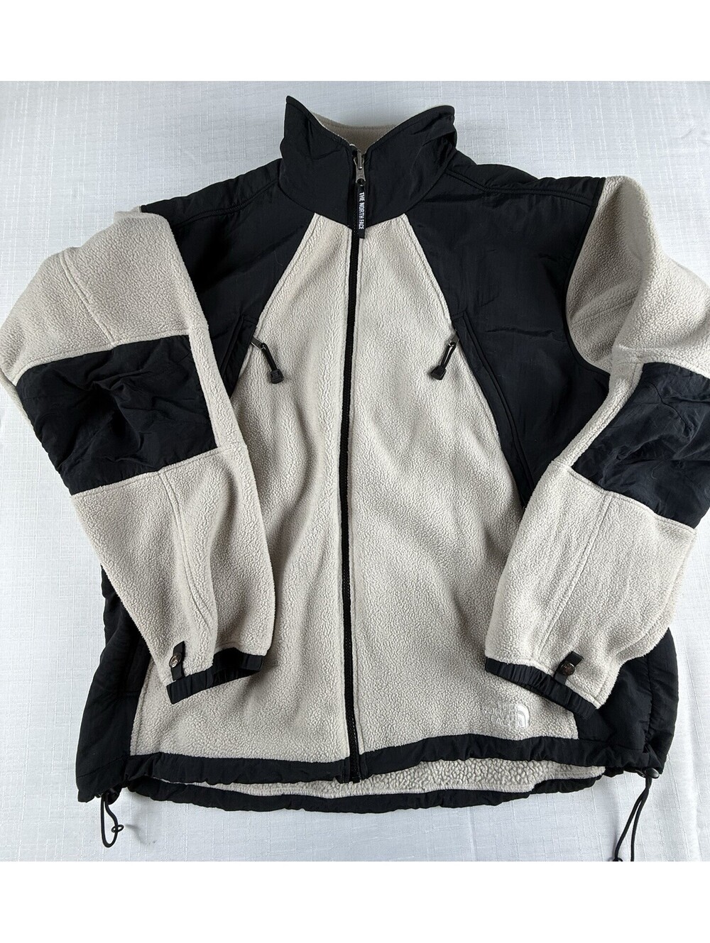 Vintage The North Face Denali Polartec Fleece Jacket Mens XXL Cream Black TNF